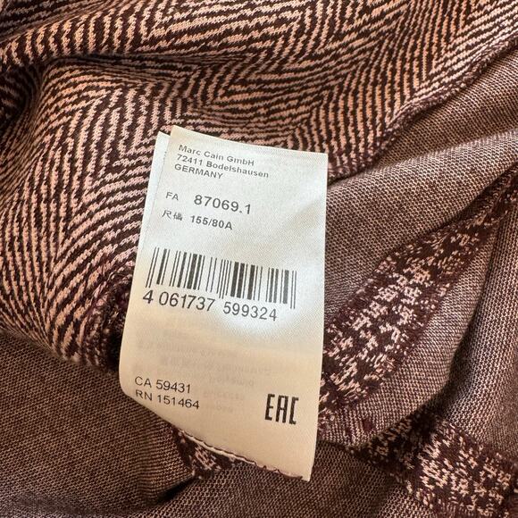 Marc Cain Houndstooth Herringbone Button Up Lace Blazer Small NWOT - Picture 13 of 16